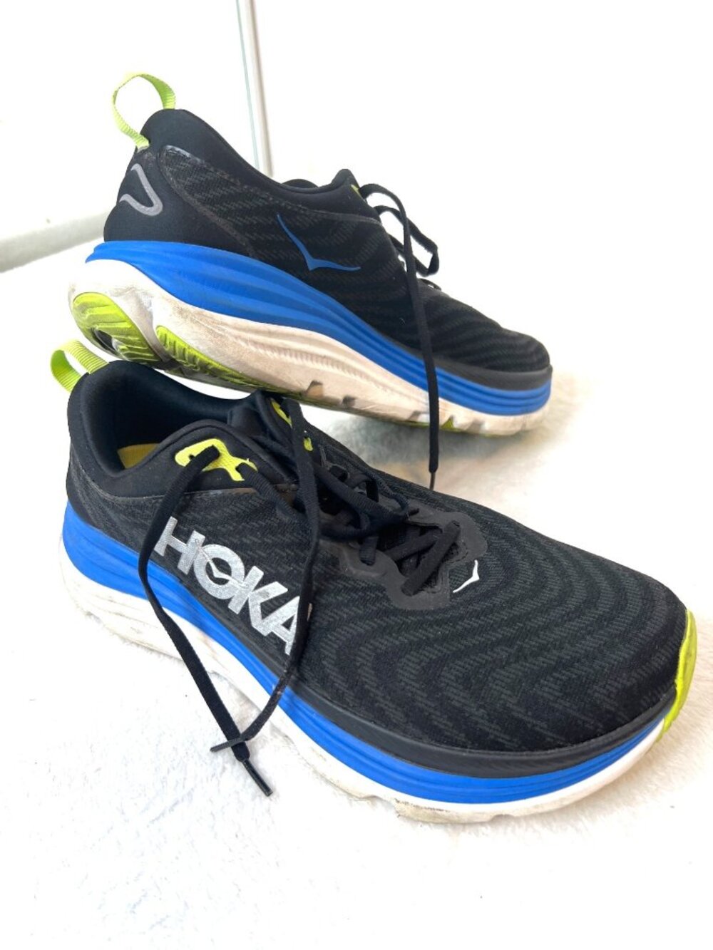 Men's Gaviota 5 One One Trainers Shoes Black Electric Cobalt Blue Size 11.5 2E